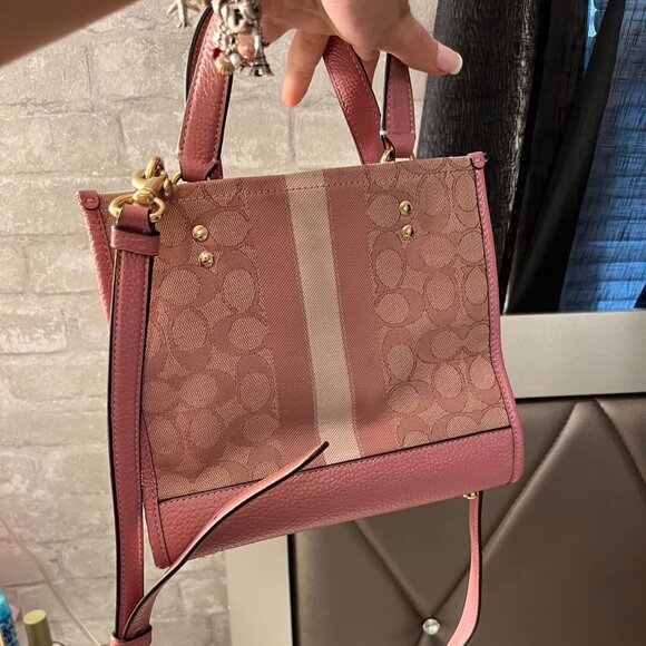 Coach Pink Mini Dempsey with Crossbody - Picture 3 of 4